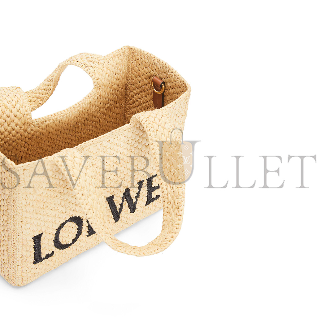 LOEWE SMALL FONT TOTE IN RAFFIA A685B59X03 (24*19.5*11cm)